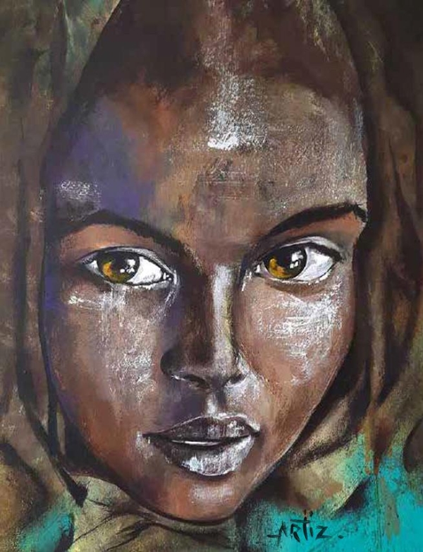 Share acrylic painting by artist Artiz (ALVARO ORTIZ QUIROZ)