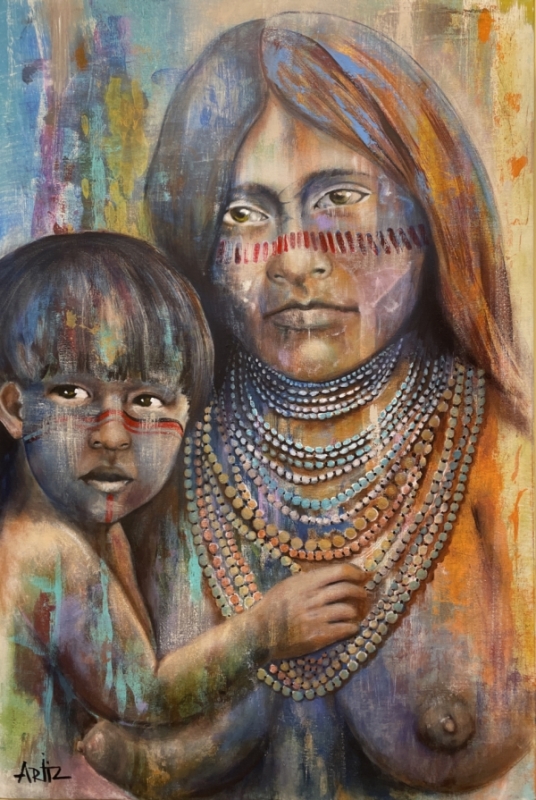 Alvaro-Ortiz-Quiroz-Natives-Acrylic-on-Canvas-36-x-48-1650